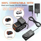 LCS36 LBXR36 LBX2040 36V/40V Lithium Ion Battery Charger For Black And Decker Us. Fixed Price $15.99.