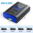 40V 6.0AH Replacement Lithium Battery For Kobalt KB540-06 KB440-06 KB440-03. Fixed Price $55.69.