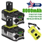 P107 For Ryobi One Plus High Capacity Battery P108 18VOLT Lithium-ion 8.0AH. Fixed Price $179.34.