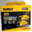 New (DCBP034-2) Dewalt 20V Max Xr Powerstack Compact Battery 2-PACK. Fixed Price $140.00.