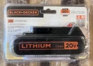 Black+decker LBXR20 Max 20V Rechargeable 1.5 Ah Lithium Ion Battery. Fixed Price $35.97.