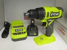 Ryobi PCL206 18V One+ Cordless Drill 1/2", 1.5AH Battey, Charger (open Box). Fixed Price $54.99.