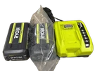 Ryobi 40V Lithium-ion (2) 4.0 Ah BATTERY/4A Fast Charger Starter Kit. Fixed Price $154.95.