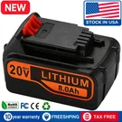 8.0AH 20VOLT LB2X4020 Battery For Black And Decker LBXR20 LB20 Max Lithium. Fixed Price $19.49.