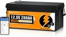 Eco-worthy 3584WH 12V 280AH Bluetooth LIFEPO4 Lithium Battery For Rv Home. Fixed Price $386.00.