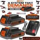 2PACK New Lithium-ion Battery / Charger For Black Decker Volt LBXR20 LB20. Fixed Price $49.00.