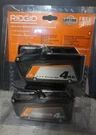 (RI4) Ridgid AC87004P 18VV 4.0AH Li-ion Battery (2-PACK). Fixed Price $89.99.