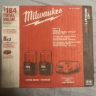 Milwaukee M12 12V Starter Kit 2X Cp 2.0 Batteries And Charger. 48-59-2420P.. Fixed Price $98.00.