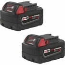 Milwaukee M18 48-11-1852 Extended Capacity Batteries Black (pack Of 2). Fixed Price $159.99.