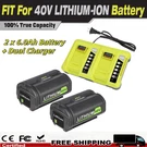 6.0AH Battery For Ryobi Volt Lithium OP4060 OP40261 / OP401 Dual Charger. Fixed Price $37.99.