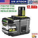 12.0AH For Ryobi P108 Volt High Capacity Battery Lithium-ion RB18L60 P107. Fixed Price $34.84.