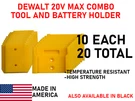Dewalt 20V Battery + Tool Holder Combo Set 20PK, 10 Each Garage Organizer. Fixed Price $25.00.