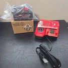 Milwaukee M18 Redlithium Forge XC8.0 Ah Battery Starter Kit W/ Rapid Charger. Fixed Price $155.00.