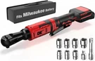 3/8 Inch Cordless Ratchet Wrench, For Milwaukee M18 Battery, 88FT-LBS, 0-400RPM,. Fixed Price $103.36.