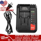 Quick Charger For Porter Cable 20V Max Lithium Battery PCC699L PCCB122C. Fixed Price $19.88.