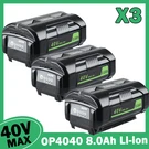3X 8.0AH For Ryobi 36V Battery 40V Max Power OP4040A1 RBL1820G. Fixed Price $121.93.
