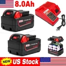 8.0AH Battery For Milwaukee M18 18V Lithium-ion Extended Capacity 48-11-1860. Fixed Price $44.99.