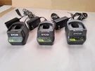 New Lot Of 3 Ryobi P118B One+ 18V Lithium Ion Battery Charger Only W/o Box. Fixed Price $48.00.