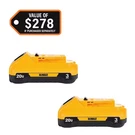 20V Max Compact Lithium-ion 3.0AH Battery (2 Pack). Fixed Price $162.99.