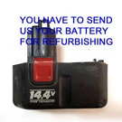 Rebuild / Rebuilt Battery Service For Porter Cable 8720 14.4 2000 Mah Nicd. Fixed Price $47.00.