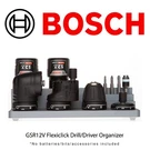 Bosch GSR12V Flexiclick Drill/driver Desk Workbench Battery Bit Organizer. Fixed Price $34.99.