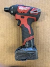 (Z295) Milwaukee M12 Cordless 1/4" Hex Screwdriver 2401-20 & 6AH Battery. Fixed Price $49.90.