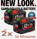 2X 18V 12.0AH Li-ion Battery For Milwaukee 48-11-1828 48-11-1850 48-11-1860 1852. Fixed Price $60.99.