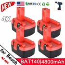 4X 14.4V 4.8AH Battery BAT038 BAT040 BAT041 BAT140 3660K 1661K 3454 For Bosch. Fixed Price $66.97.