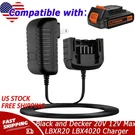 Charger For Black And Decker 20V 12V Max Lithium Battery LBXR20 LBX4020 LBX20. Fixed Price $14.99.