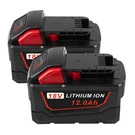 2X 12.0AH 18V For Milwaukee M18 Lithium Battery Extended Capacity 48-11-1850. Fixed Price $52.14.