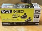 New Ryobi PSK1212SB One+ 18V Lithium Battery Charger Starter Kit Set Nib 4AH 2AH. Fixed Price $87.77.
