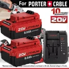 2PACK Volt 8.0AH Lithium Battery For Porter Cable Max PCC685L / Charger. Fixed Price $25.00.