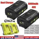 6.0AH Battery For Ryobi Volt Lithium OP4060 OP40261 / OP401 Dual Charger. Fixed Price $49.99.