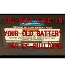 Re-build Service For Blue-point ETBT1200 Nicad Volt Battery. Fixed Price $64.00.