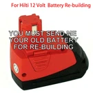 Battery Rebuilding For Hilti 12V SFB126 121-A 3.0AH 3000MAH Ni-mh. Fixed Price $55.00.