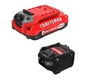 Craftsman V20 Lithium-ion Battery And Charger Starter Kit CMCB2103-CK. Fixed Price $75.00.