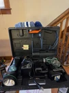 Hitachi 12V Cordless Power Tool Set W/ Hard Case, Charger, New Batteries UB12D. Fixed Price $75.00.