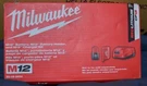 Milwaukee Battery Pack & Charger Starter Kit New 50-59-2404 Lithium 12V. Fixed Price $69.99.