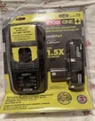 Ryobi P163 18V One+ 2.0AH Battery & Charger Upgrade Kit - New In Package. Fixed Price $49.00.