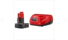 Genuine Milwaukee 48-59-2440 M12 Redlithium XC4.0 Starter Kit, Extended Capacity. Fixed Price $53.00.