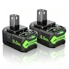 Junwood 2PACK 8000MAH Replacement For Ryobi Battery Volt Lithium. Fixed Price $81.02.