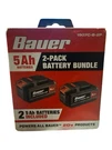 *new* Bauer 20V 5 Ah Lithium-ion Battery Bundle, 2-PACK, 1907C-B-2P, 71270. Fixed Price $74.95.