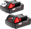 2 Pack 3.0AH 18V Batteries Replace For Milwaukee M18 Battery Lithium Lon 48-11-1. Fixed Price $59.28.