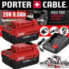 2-PACK 8.0AH Lithium Battery For Porter Cable 20V Max PCC685L PCC680L Charger. Fixed Price $69.99.