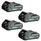 Metabo Hpt 382310M (4-PACK) 18V Ah Lithium-ion Battery With Fuel Gauge New. Fixed Price $112.62.