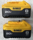New Dewalt 20V Max 8.0AH Lithium Batteries Li-ion DCB208-2. Fixed Price $162.89.