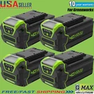 5.0/6.0/8.0AH For Greenworks 40V G-max Lithium Battery 29462 29252 29472 29482. Fixed Price $75.98.