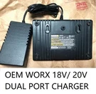 Oem Worx 18V/ 20V WA3875 Charger Same As WA3770 Dual Port Battery. Fixed Price $30.00.