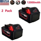 2X 12.0AH 18V For Milwaukee M18 Lithium Battery Extended Capacity 48-11-1830. Fixed Price $52.10.