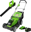40V 14" Cordless Lawn Mower / Blower Combo Kit, 4.0AH Usb Battery And Charger In. Fixed Price $627.99.